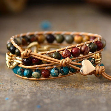 Touch of Glam Jasper Wrap Bracelet-Your Soul Place